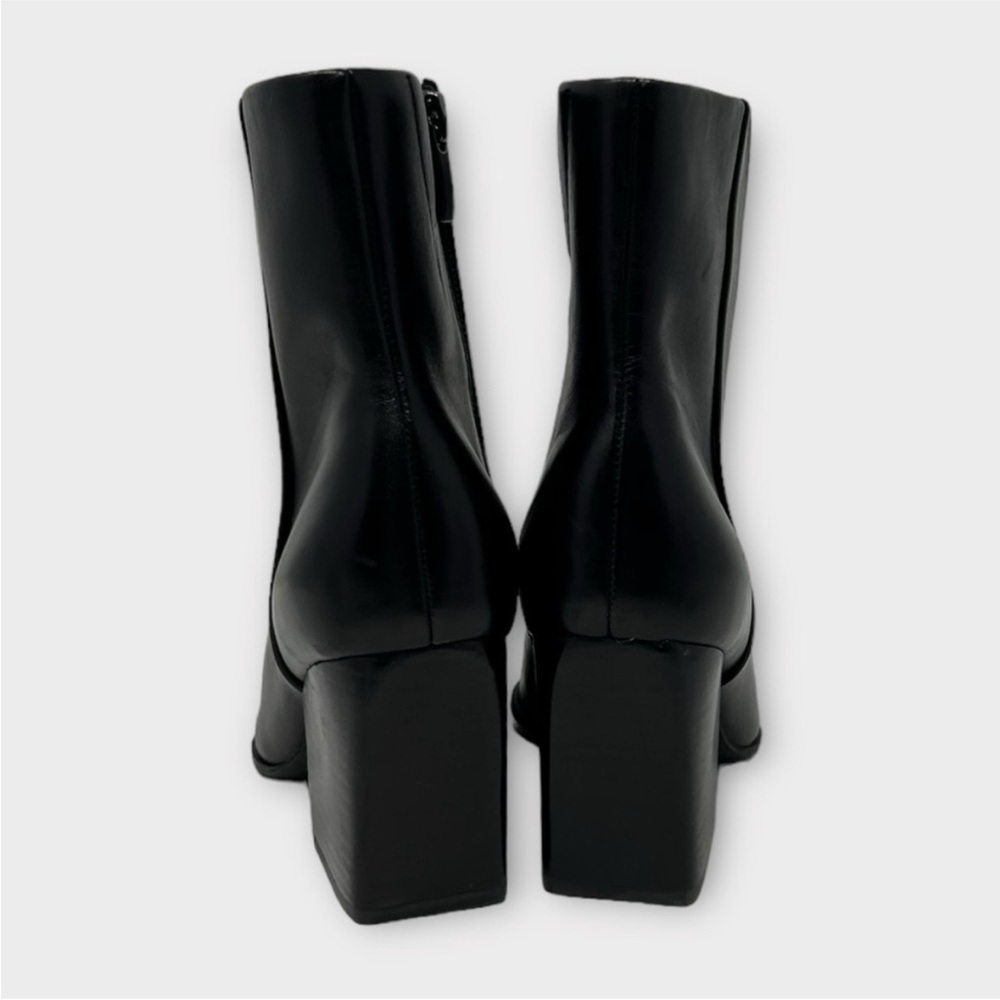 NEW!! Nordstrom Franka Genuine Leather Pointed Toe Bootie Black Size 6 - Picture 4 of 8